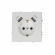 Розетка с заземлением, 16 А, 250 В, с 2 зарядными портами USB 3.1 A (белый глянцевый) MI5-1501