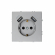 Розетка с заземлением, 16 А, 250 В, с 2 зарядными портами USB 3.1 A (графит) MI5-1504