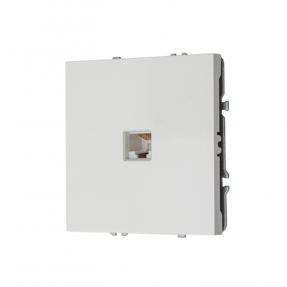 Компьютерная розетка RJ-45 кат. 5e (белый глянцевый) MI5-1701