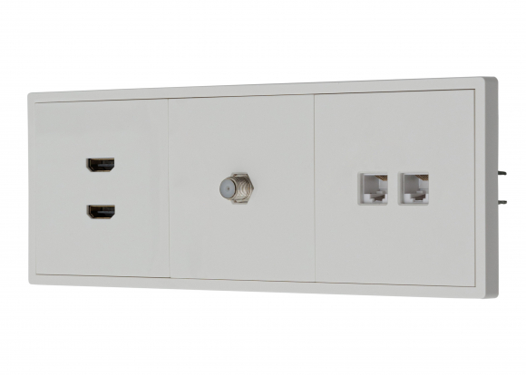 Компьютерная розетка RJ-45 кат. 5e (белый глянцевый) MI5-1701