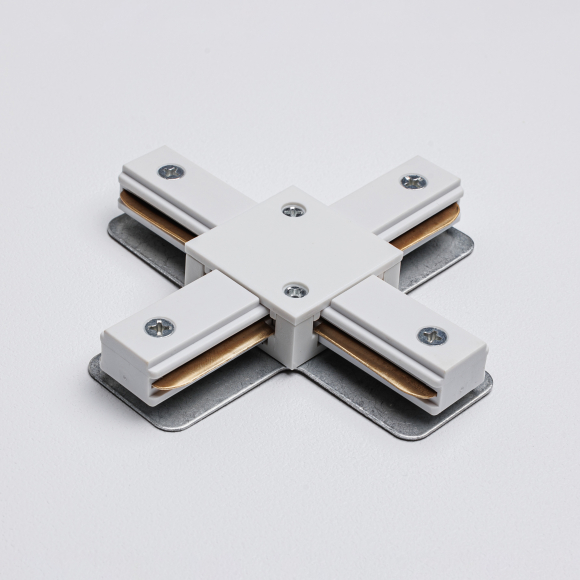 Х-коннектор для однофазного трекового шинопровода MKA-004-1 Белый