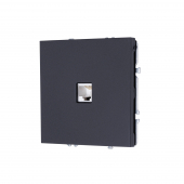 Компьютерная розетка RJ-45 кат. 5e (черный soft touch) MI5-1703 Компьютерная розетка RJ-45 кат. 5e (черный soft touch) MI5-1703