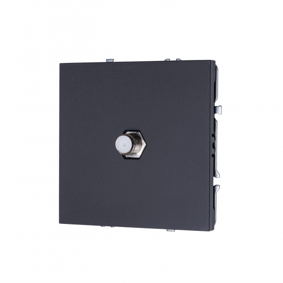 Розетка спутникового телевидения SAT (черный soft touch) MI5-1903