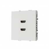 Розетка HDMI двойная (белый глянцевый) MI5-2001 Розетка HDMI двойная (белый глянцевый) MI5-2001