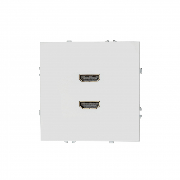 Розетка HDMI двойная (белый глянцевый) MI5-2001