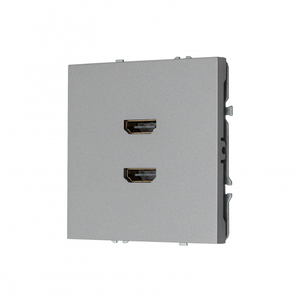 Розетка HDMI двойная (графит) MI5-2004