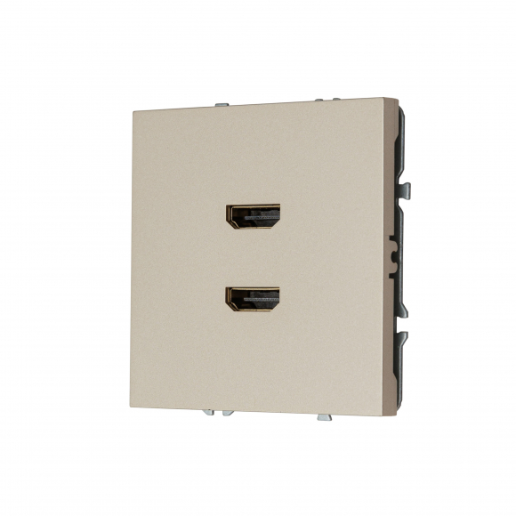 Розетка HDMI двойная (латунь) MI5-2005