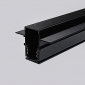 Магнитный встраиваемый трековый шинопровод Terra MKT-3R-200-B 2м, под ГКЛ 12,5мм, Черный