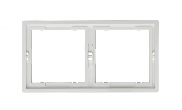Рамка 2 поста (белый глянцевый) MI5-3201