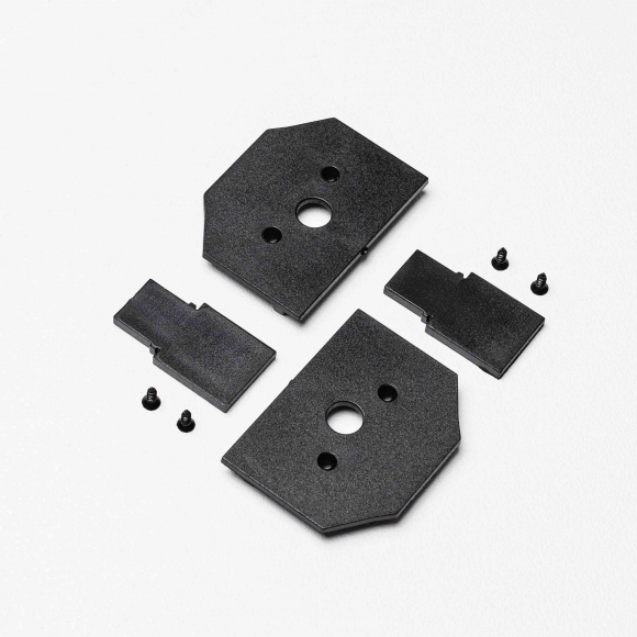 Торцевая заглушка MKA-3R2-EC-B для магнитного трекового шинопровода для натяжных потолков серии MKT-3R2, Черный