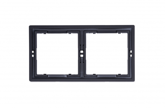 Рамка 2 поста (черный soft touch) MI5-3203