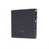 Выключатель одноклавишный с подсветкой, 16 А, 250 В (черный soft touch) MI5-0203