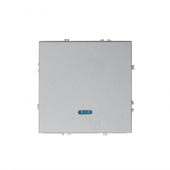 Выключатель одноклавишный с подсветкой, 16 А, 250 В (графит) MI5-0204