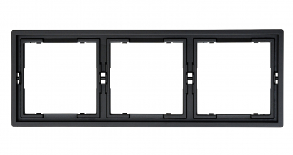 Рамка 3 поста (черный) MI5-3302