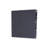 Переключатель одноклавишный проходной, 16 А, 250 В (черный soft touch) MI5-0303