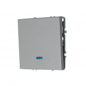 Переключатель одноклавишный проходной с подсветкой, 16 А, 250 В (графит) MI5-0404