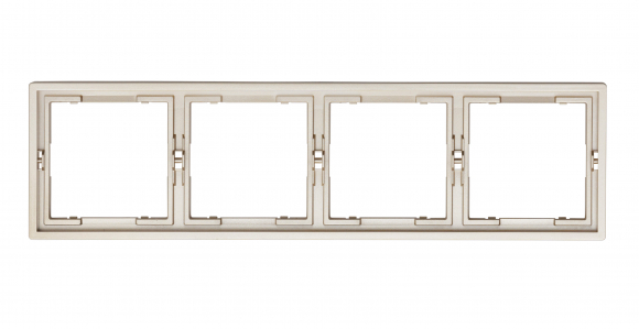 Рамка 4 поста (латунь) MI5-3405