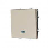 Переключатель одноклавишный проходной с подсветкой, 16 А, 250 В (латунь) MI5-0405