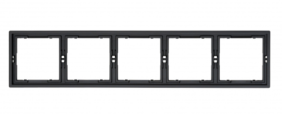 Рамка 5 постов (черный soft touch) MI5-3503