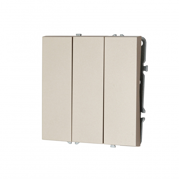 Выключатель трехклавишный, 16 А, 250 В (латунь) MI5-0905