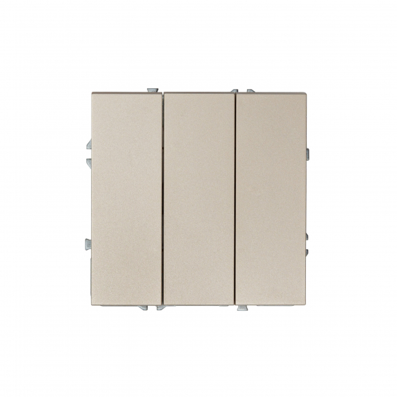 Выключатель трехклавишный, 16 А, 250 В (латунь) MI5-0905