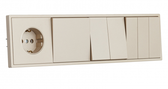 Выключатель трехклавишный, 16 А, 250 В (латунь) MI5-0905