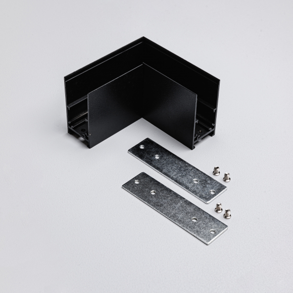 Угловой коннектор для накладного магнитного трекового шинопровода MKA-2S-CC-B Черный Угловой коннектор для накладного магнитного трекового шинопровода MKA-2S-CC-B Черный