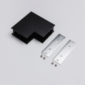 Угловой коннектор внутренний для накладного магнитного трекового шинопровода MKA-2S-IC-B Черный