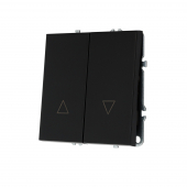 Выключатель двухклавишный для жалюзи, 16 А, 250 В (черный) MI5-1102