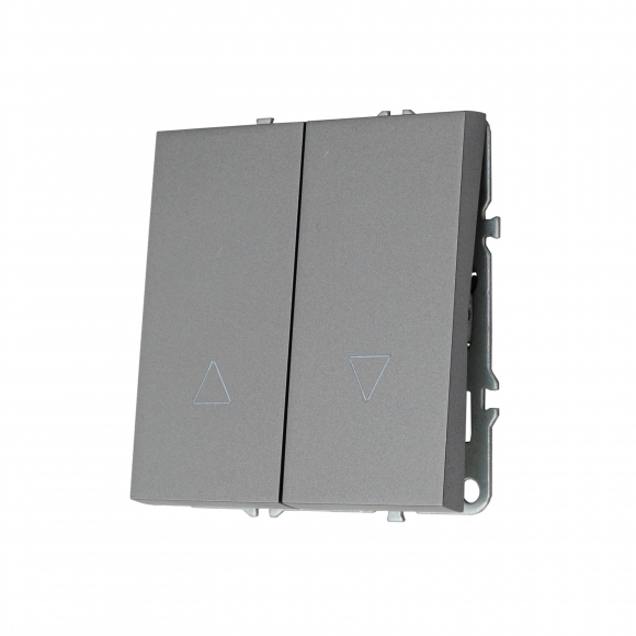 Выключатель двухклавишный для жалюзи, 16 А, 250 В (графит) MI5-1104