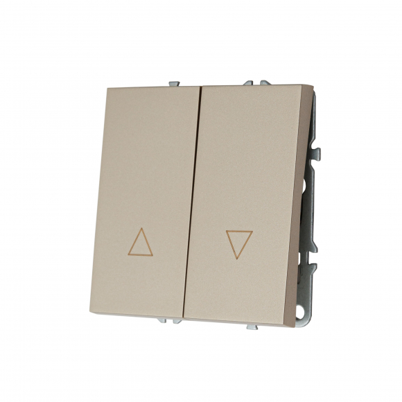 Выключатель двухклавишный для жалюзи, 16 А, 250 В (латунь) MI5-1105