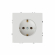 Розетка с заземлением, 16 А, 250 В (белый глянцевый) MI5-1201