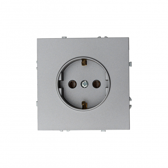 Розетка с заземлением, 16 А, 250 В (графит) MI5-1204