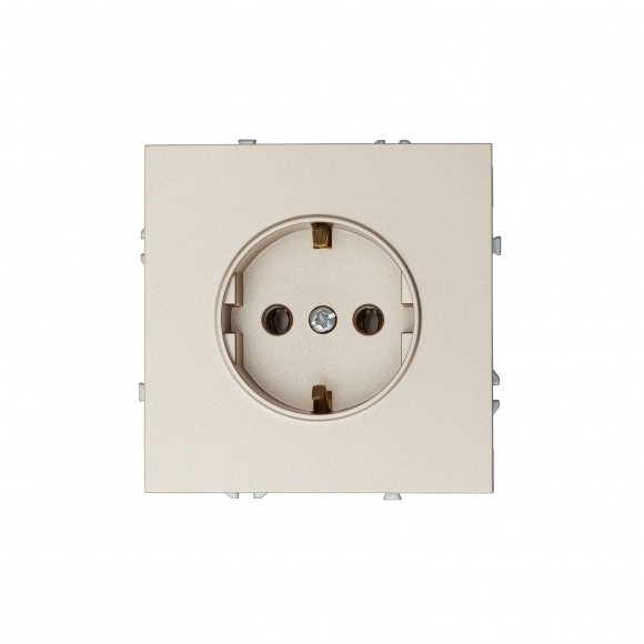 Розетка с заземлением, 16 А, 250 В (латунь) MI5-1205
