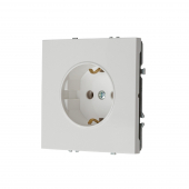Розетка с заземлением, со шторками, 16 А, 250 В (белый глянцевый) MI5-1301 Розетка с заземлением, со шторками, 16 А, 250 В (белый глянцевый) MI5-1301
